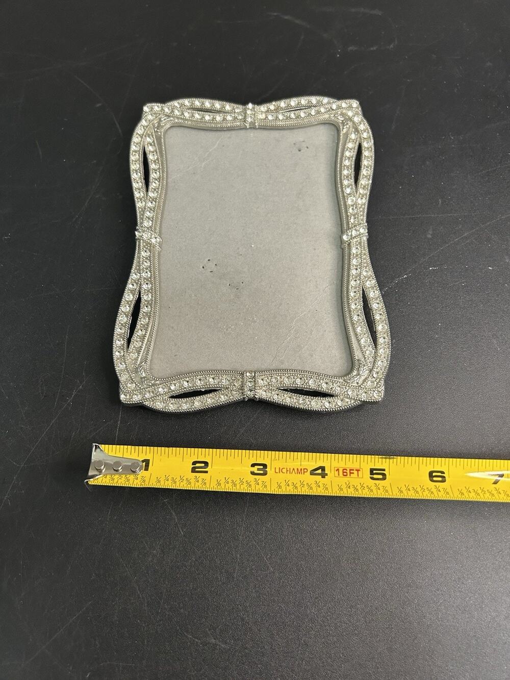 Badgley Mischka Bride Collection picture frame with rhinestone borders L-10